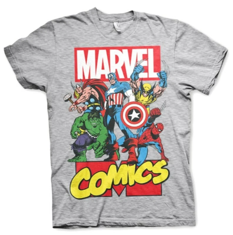 T-Shirt Marvel Comics Heroes Superhelden T-Shirt Herren Hybris - Bild 1 von 3