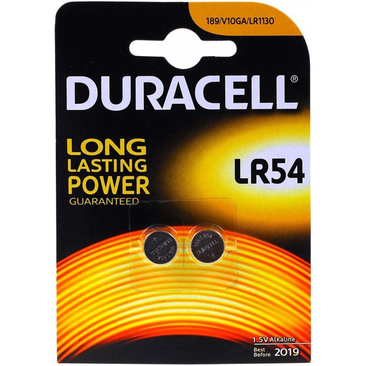 Duracell button cell type LR54 2-unit blister 1,5V  Alkaline