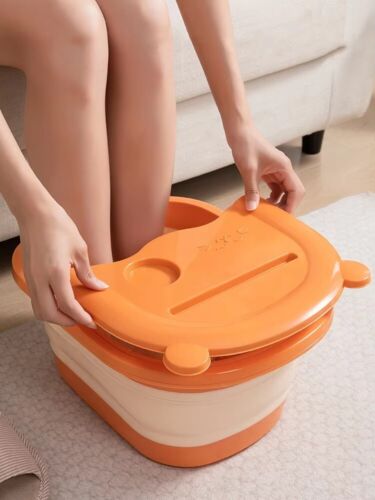 1 Piece Foldable Massage Foot Basin For Adults, Home And Dormitory Use Simple De