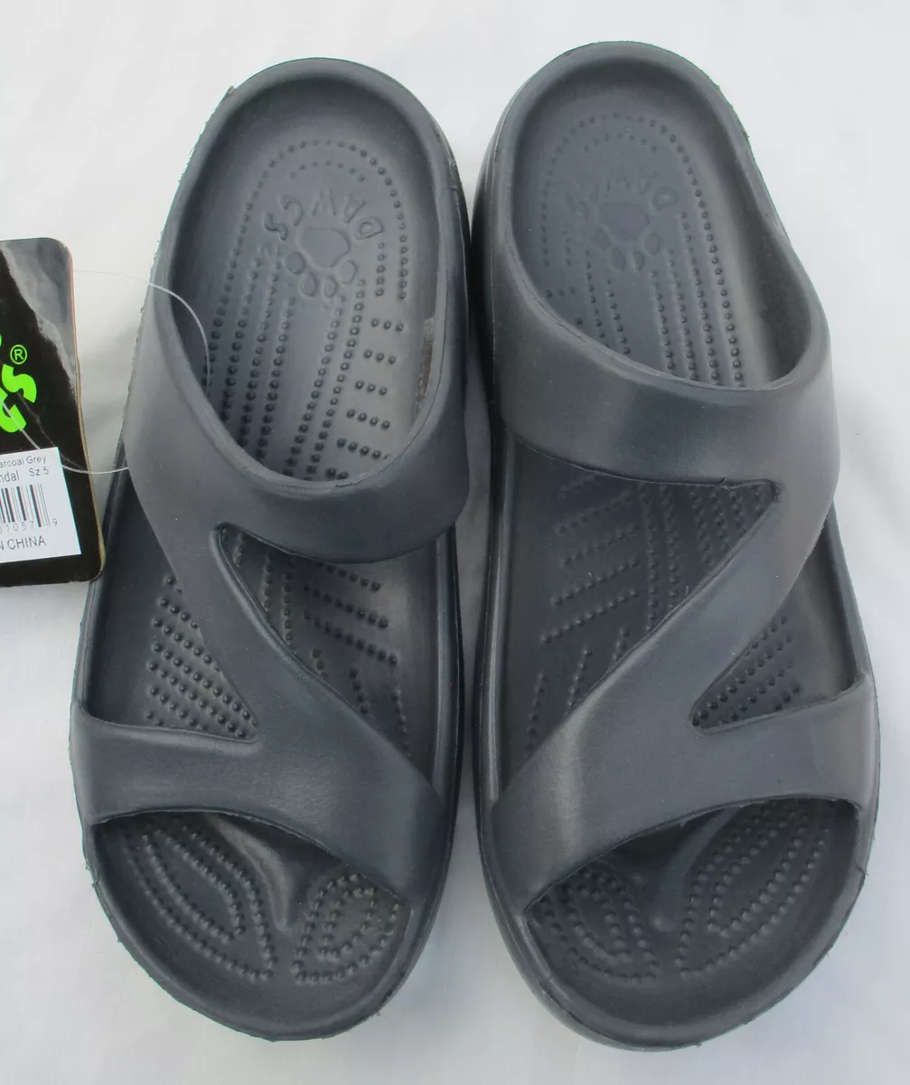 Dawgs Z Sandals Ladies Size 5 New Charcoal Gray