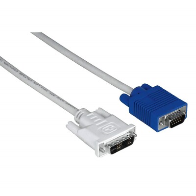 Hama 1,8m Monitorkabel VGA-Stecker DVI-Stecker VGA Kabel zu DVI-A (12+5) Adapter