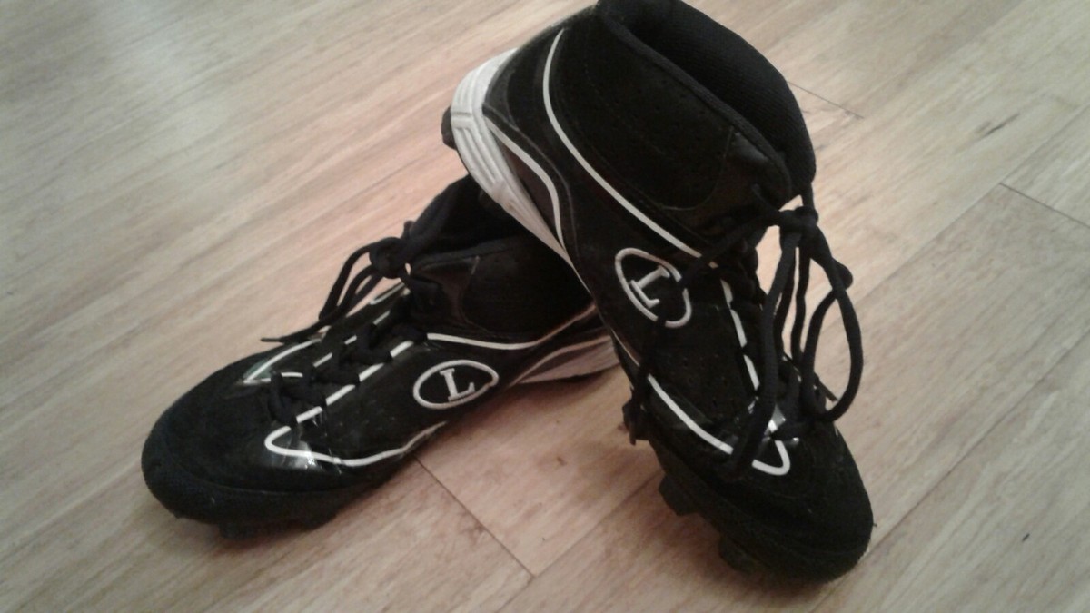 Mens Louisville Slugger Baseball Cleats Black/White Sz 6.5 