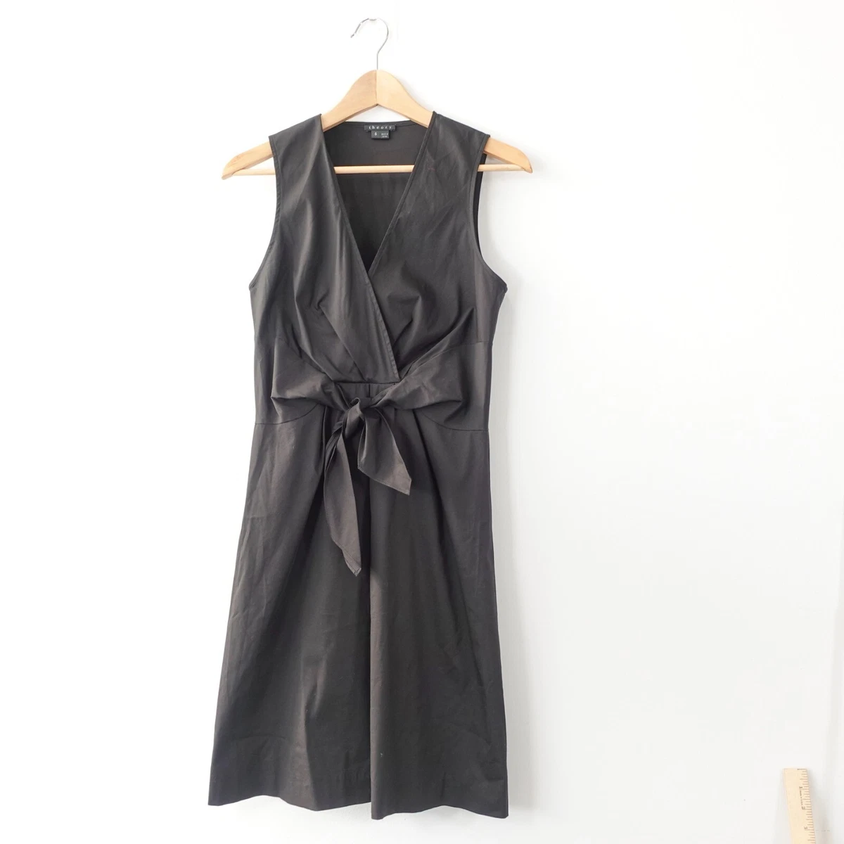 navy blue dress for baby girl Sleeveless A-Line Wrap Dress in Good Linen main image 1