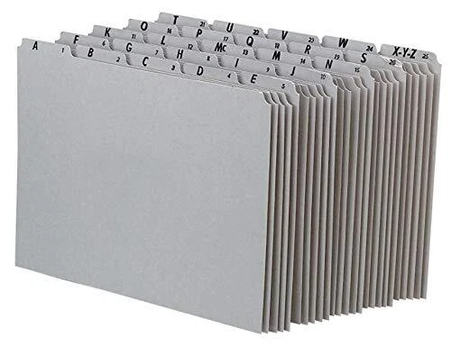 Gray Binder Dividers File Guides A-Z 1/5 Cut Tabs 25 Pack Acid Free - Image 4 of 4