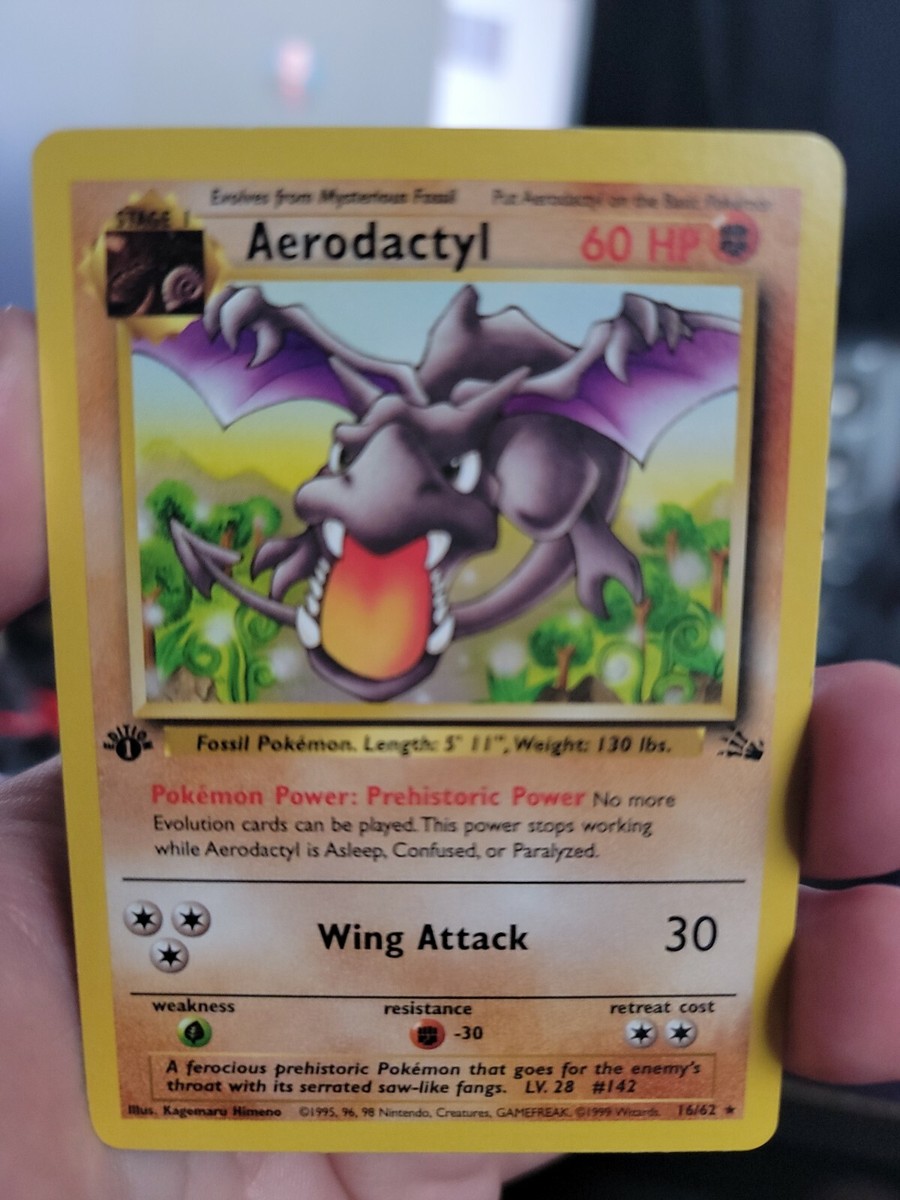 ポケモン - Aerodactyl プテラ 1ED 1st Edition 英語版 1/62 Pokemon Card Aerodactyl 1/62 Holo 1st Edition Fossil CGC 10