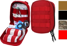 Rothco Trauma Kit Pouch Fully Stocked Medical Supplies MOLLE First Aid Case