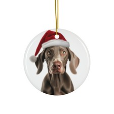 Weimaraner - Ceramic Christmas Ornament - Printed in USA
