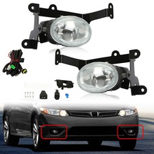 For Honda Civic Coupe 06-08 Clear Lens Bumper Driving Fog Lights Wwiringswitch For Honda Civic Coupe 06-08 Clear Lens Bumper Driving Fog Lights Wwiringswitch