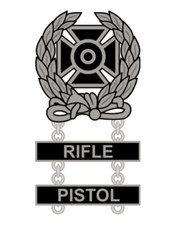 4" us military army expert weapons double qualification sticker decal usa made