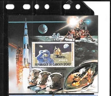DJIBOUTI SC#C135a 1980 MNH XF BEAUTIFUL OLD VINTAGE SPACE SOUVENIR SHEET STAMP
