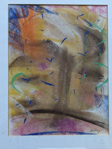 Quadro acquerello originale astratto non dirglielo Kimberly Zarley OOAK