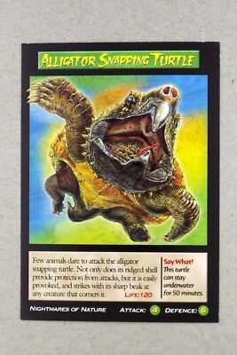 Weird N  Wild Creatures Nightmares of Nature Karte # Alligator Schnappschildkröte