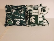 Michigan State Spartans Cornhole Bags. Set of 8.
