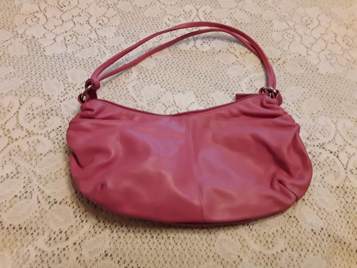 Spirit Of Debenhams Small Leather Cerise Pink Shoulder Bag