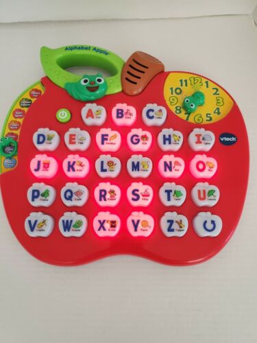 VTech Alphabet Apple Interactive Electronic Toy Learning System Tested Working - Picture 1 of 9