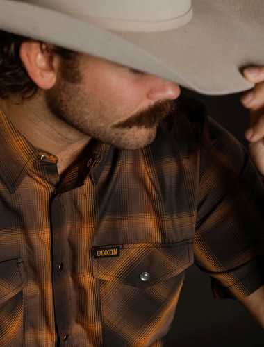 DIXXON Flannel "Hardin" Men's LARGE Bamboo Plaid Pearl Snap Short Sleeve Shirt - Picture 9 of 11