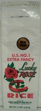 U.S. No 1 Extra Fancy Lucky Rose Rice 5 lb Bag EMPTY
