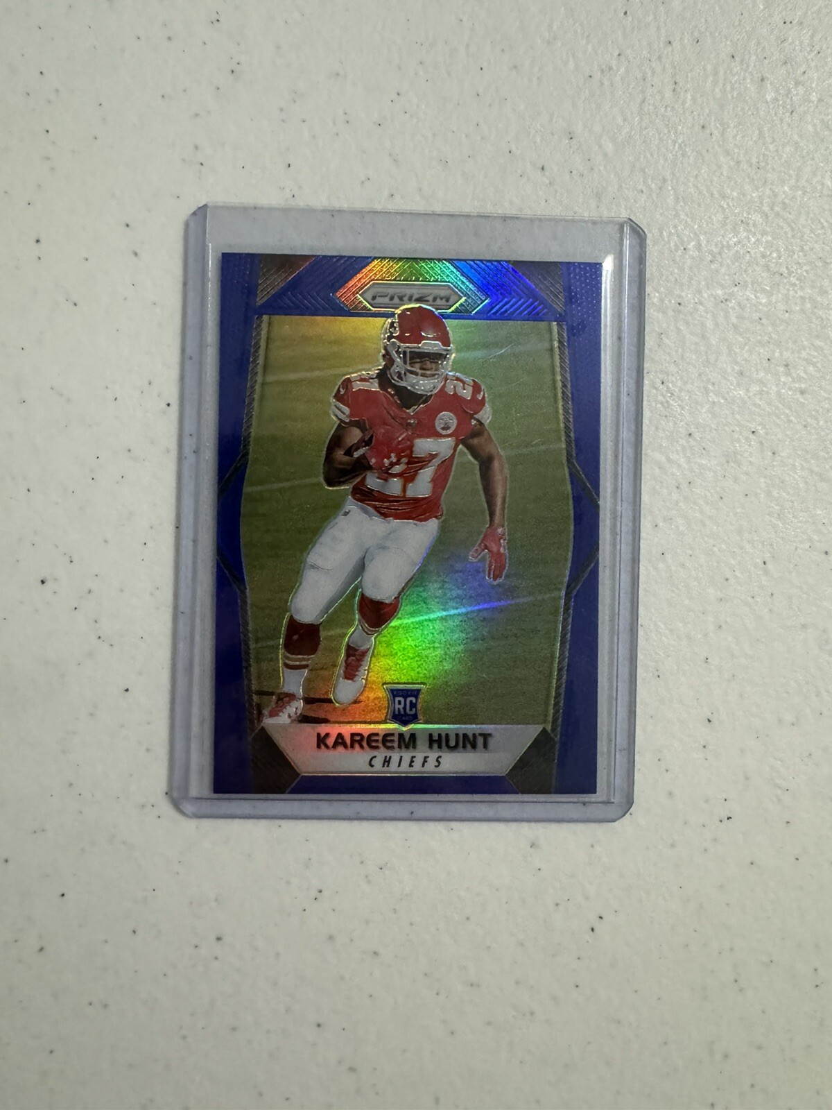 Kareem Hunt 2017 Prizm Blue Rookie SSP Kansas City Chiefs