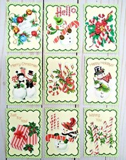 9 Retro Style Christmas Handmade Pocket Letter Cards Scrapbooks Crafts Journals