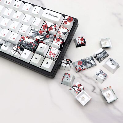 FANGCHENG Keycaps Dye Sublimation Keycap PBT-roze compatibel met