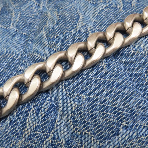 CHANEL Denim Quilted Sweetheart Small Vanity Case Chain Shoulder Bag Blue - Picture 17 of 18