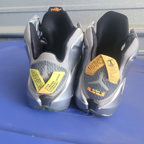 Nike Lebron 12 Basketball Shoes Gray & Yellow Mens Size 9 - Picture 5 of 7