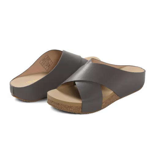 Women Casual Platform Criss Cross Flat Sandals Open Toe Slip On Slide Sandals - Picture 13 of 21