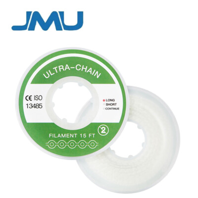 JMU Orthodontic Elastic Power Chain 15feet Clear and Silver Plastics ...