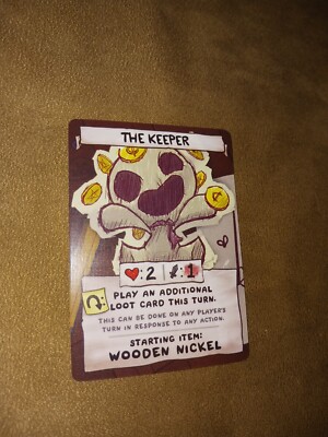 The Keeper ALT ART Binding Of Isaac Four Souls Requiem Kickstarter Exclusive