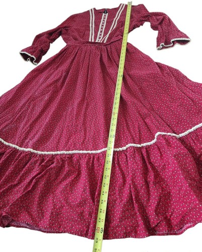 Vintage 70s Prairie Calico Full Skirt Boho maxi Dress W27", $85 - Photo 3
