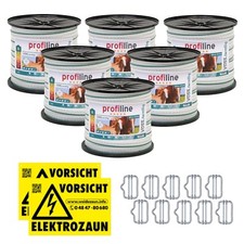 1200m Elektrozaun 40mm Weidezaun Pferdezaun Breitband wei&szlig; gr&uuml;n Pferd Band Zaun