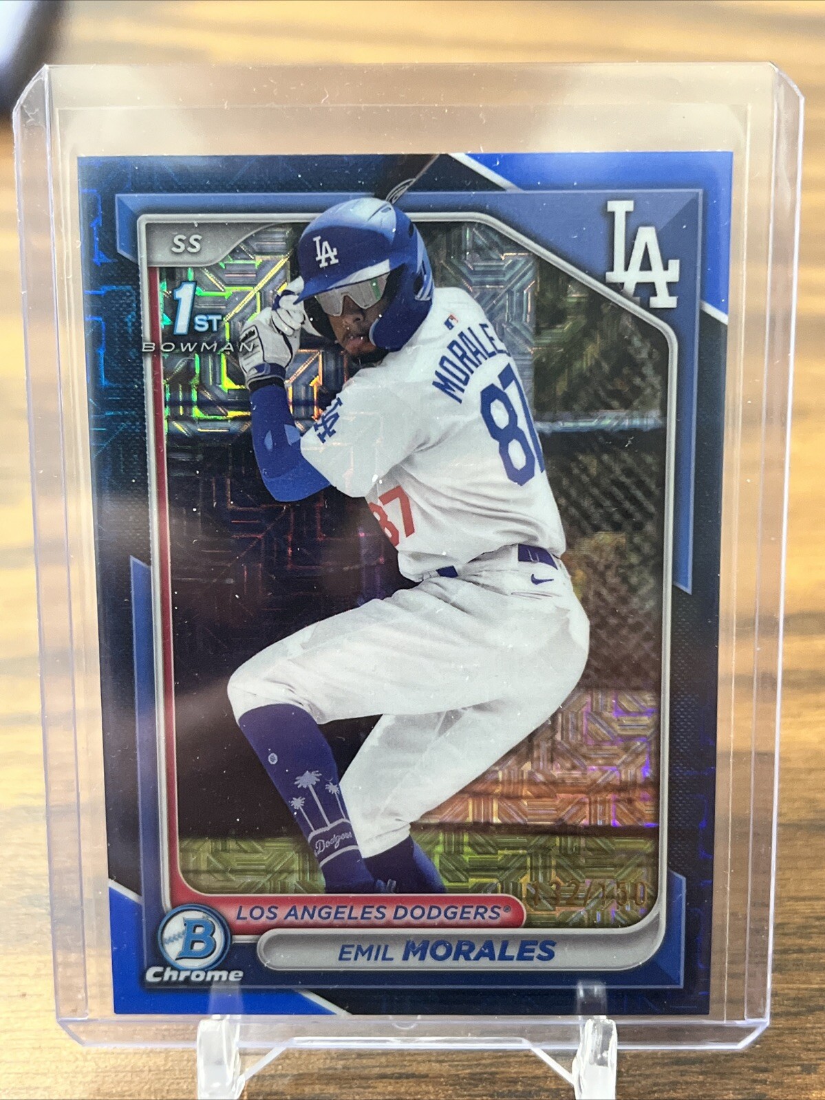 2024 Bowman Chrome Emil Morales Blue Mojo 132/150 LA Dodgers BCP-221
