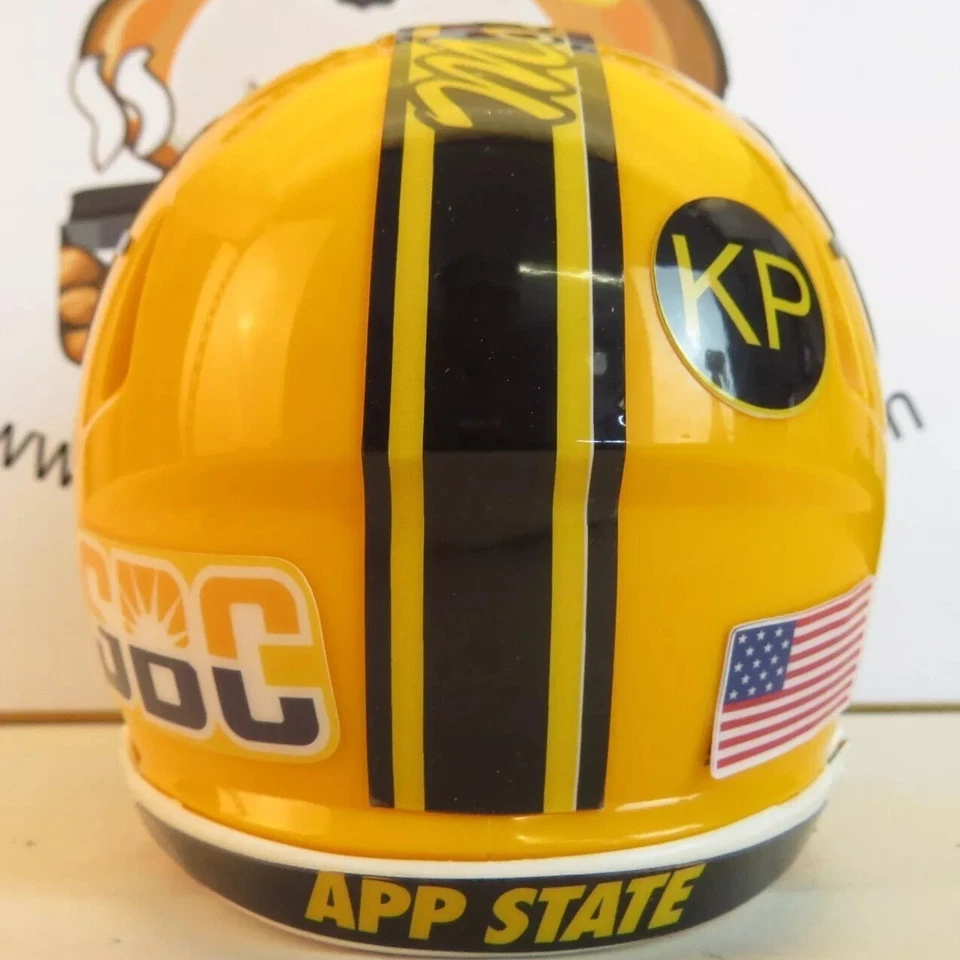Mini casco personalizado App State Mountaineers calcomanías Yosef Foto 4 de 4