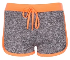 New Womens Ladies Fleck Summer Holiday Hot Pants Workout Runner Shorts