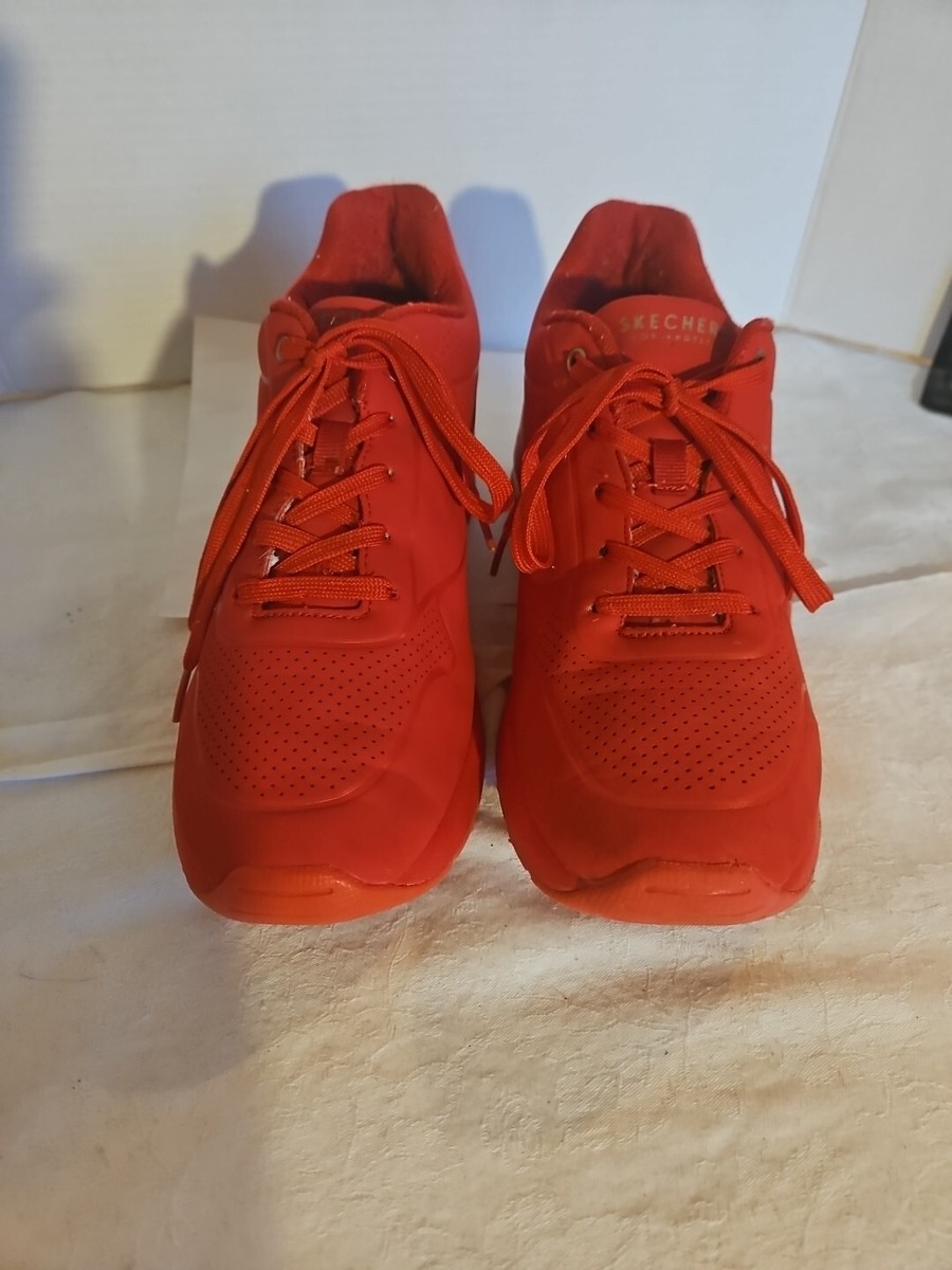 Skechers Womens Million Air Elevated Air 155401 Red Casual Shoes