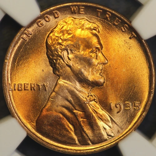 1935 LINCOLN CENT NGC MS 66 RED -LOT X3  -TONED