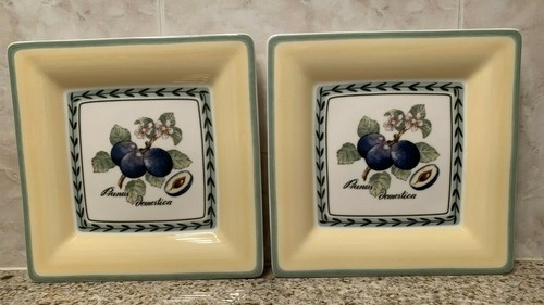 R*Villeroy&Boch Französischer Garten quadratische Form Prunus Domestica 2er Set Salatteller