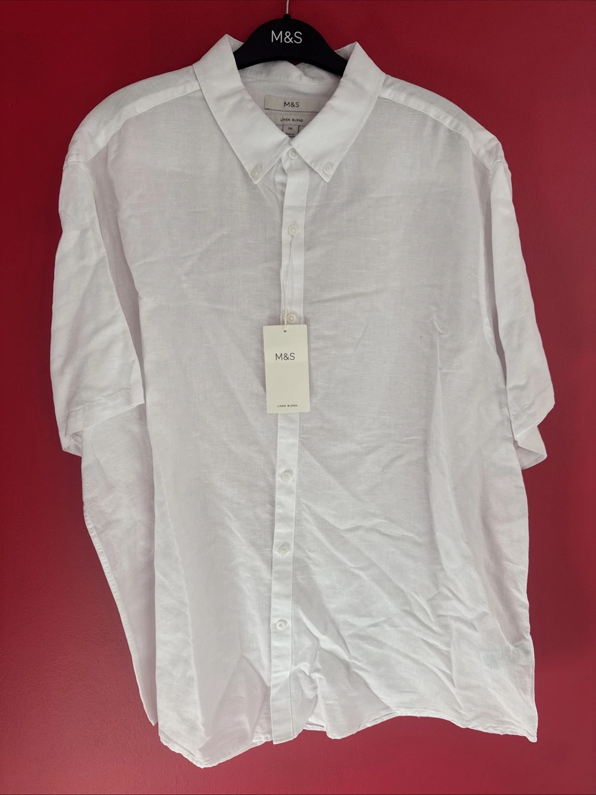 Marks and Spencer Men’s Linen Blend Short Sleeve Shirt Size 2XL
Opens in a new window or tab