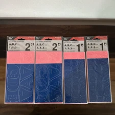 Cosco Peel & Stick Letters & Numbers S/4 Pink & Blue Cooper Font 1” & 2” Vinyl