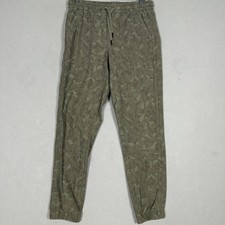 Athleta Farallon Jogger Womens 4 Green Camo Tapered Athleisure Stretch Pants EUC