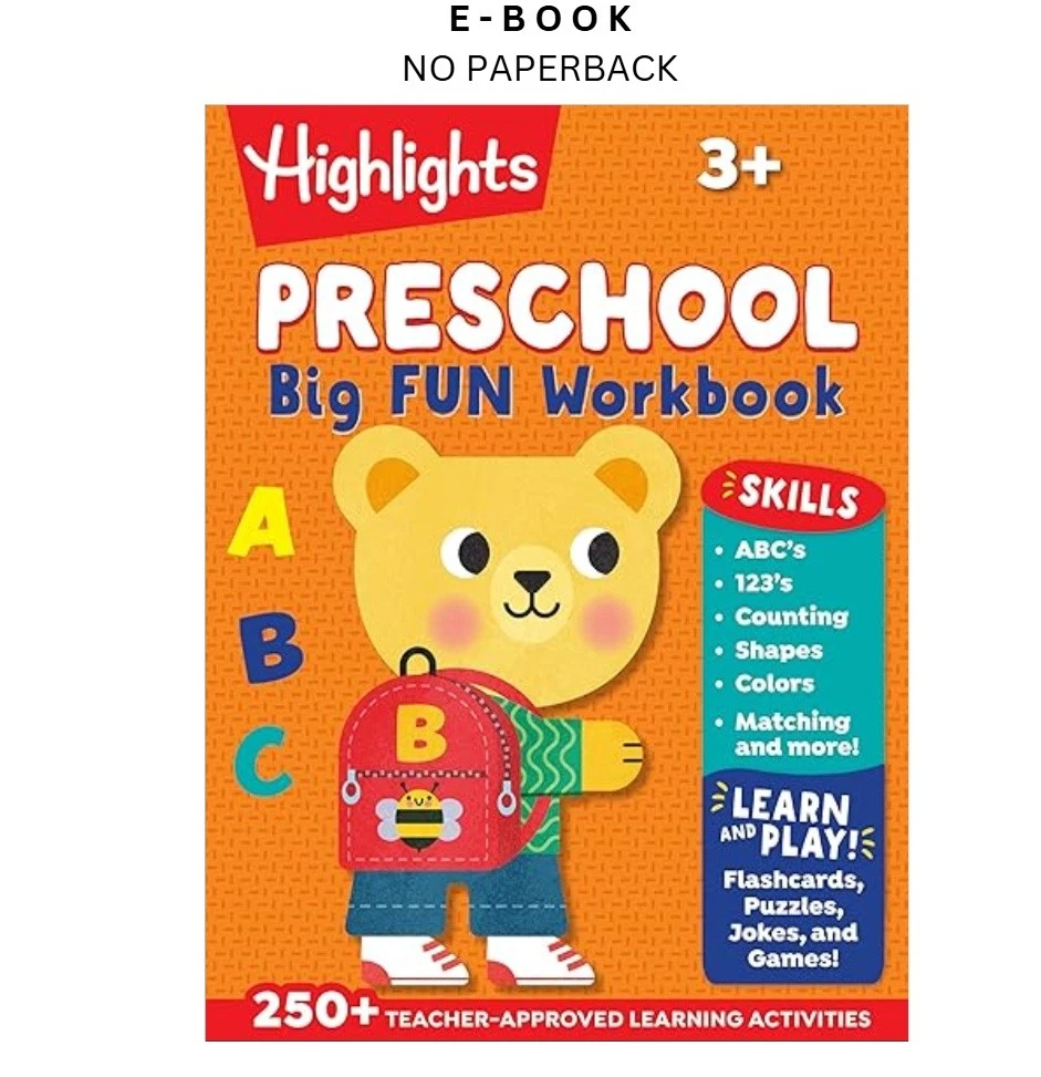 Preschool Big Fun Workbook ebook | LD Global Digital Ebook Store Buy Preschool Big Fun Workbook ebook, instant digital download PDF from LD Global