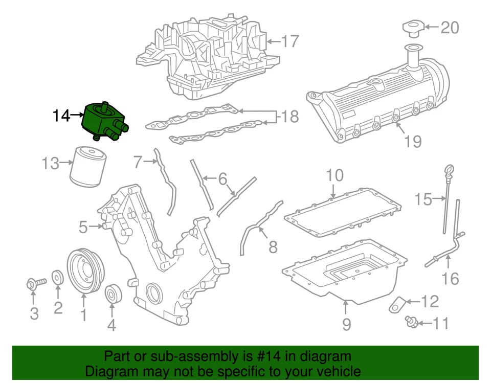 Ford 1997-2007 original - enfriador de aceite F7UZ-6A642-EA Foto 2 de 3