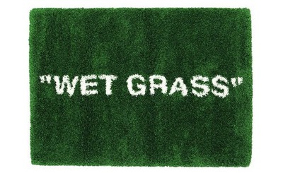 Virgil Abloh IKEA MARKERAD ''WET GRASS'' Rug 195x133cm Green Off-White