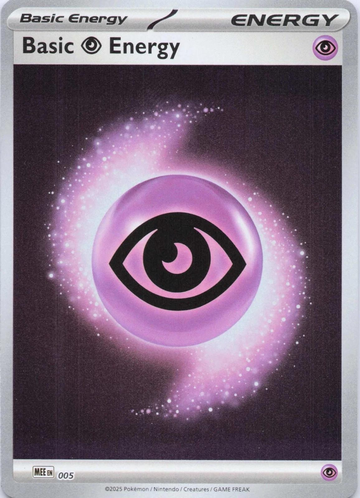 Pokemon Basic Psychic Energy 5 MEE: Mega Evolution Energies Common NM TCG