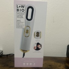 L W BIO Opulence Lightweight Hair Dryer with 3 Comb Attachments White