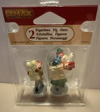 CHRISTMAS RUSH, Set of 2 Lemax Village Collection 2018 #82610 - Shoppers