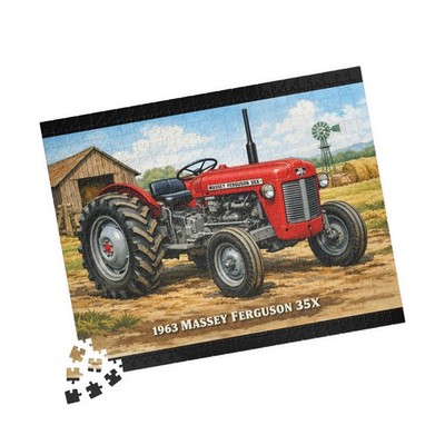 1963 Massey Ferguson 35X Tractor Puzzle | Farm Scene Jigsaw | 520 Pieces