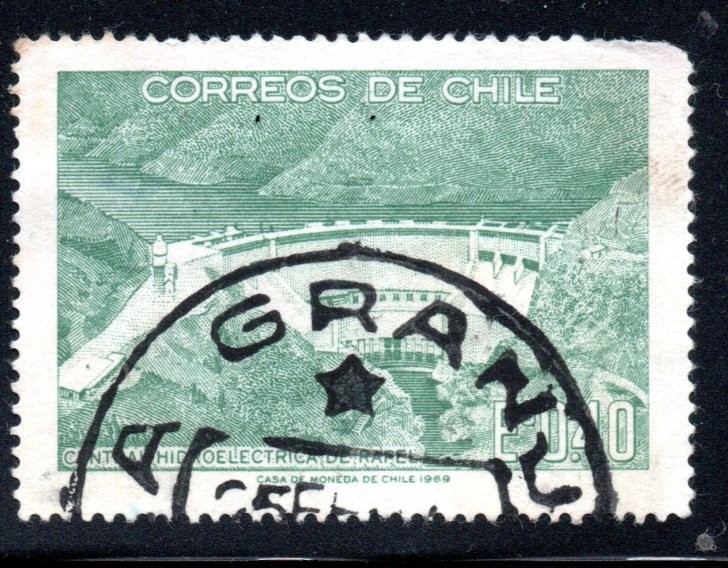 CHILE – 0.40 Escudo stamp – LA GRANJA postmark – early cancellation   #FE9