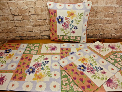 Sander Gobelin Tischset Deckchen Tischläufer Floral Symphony Blumen Größenwahl