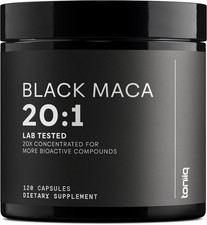Black MACA 20:1 Dietary Supplement 120 Capsules Pills